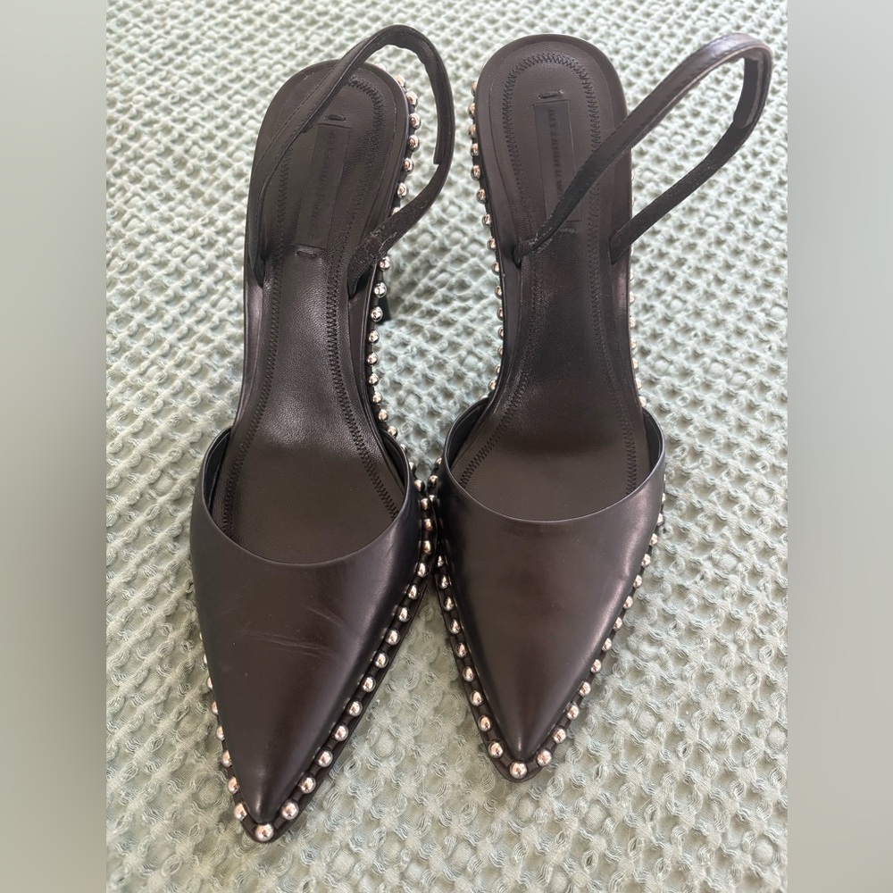 Alexander Wang Black Heels with Silver Accents